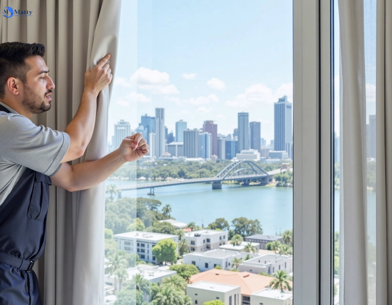 Professional curtain steam cleaning service sippy-downs QLD by Matty Curtain Cleaning
